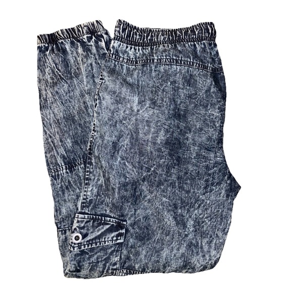 CLOTH and STONE Womens M Tencel Loose Jeans Pants Wide Barrel Leg Jogger Cargo - Picture 12 of 12